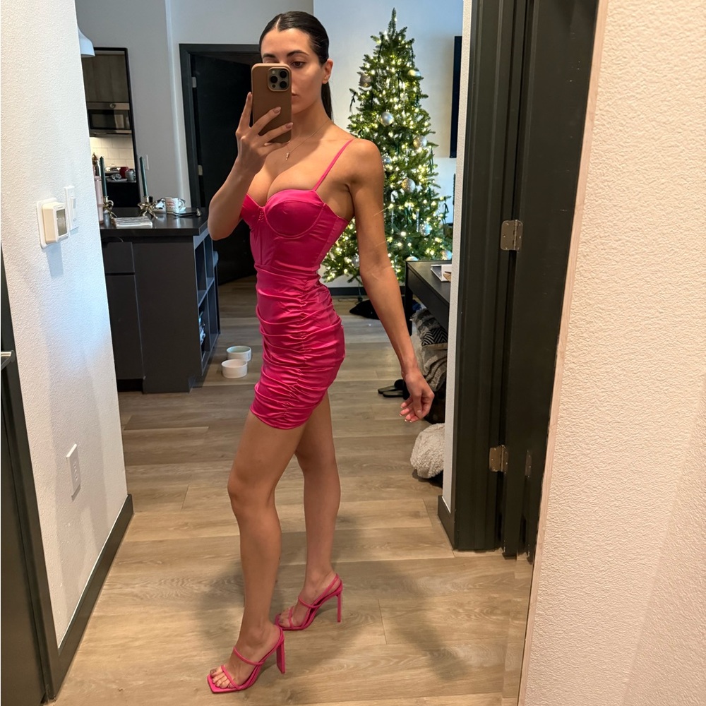 Oh Polly - Pink Corset Dress - Picture 2 of 3
